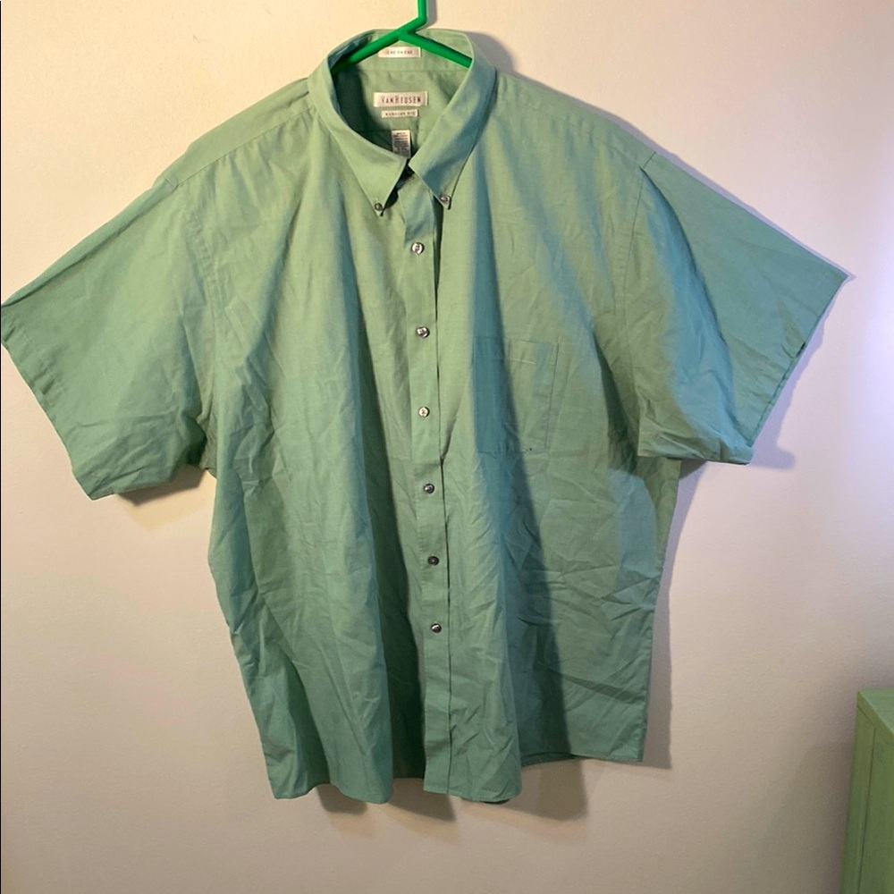 Van Heusen Green Casual Button Down Shirt